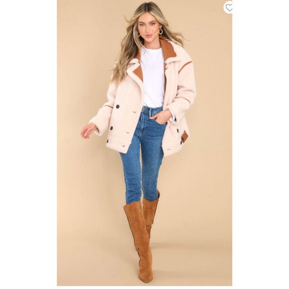 Blank NYC Dbl Breasted Oversize Faux Sherpa Teddy Bear Jacket Size: L - Picture 12 of 16